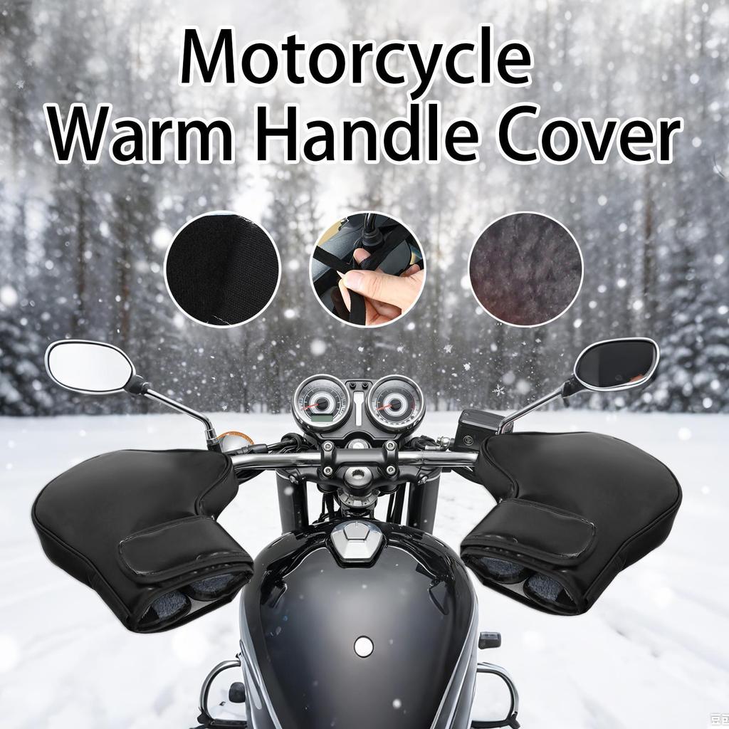 Snowmobile Handlebar Gloves Handlebar Grip Warm Gloves Biking Grip Warm Cover For Dirtbike Bicycle Scooter Bike Snowmobile