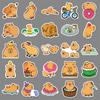 50 Capybara Cartoon Stickers: Cute DIY Decor for Skateboards, Phones, Luggage, and More