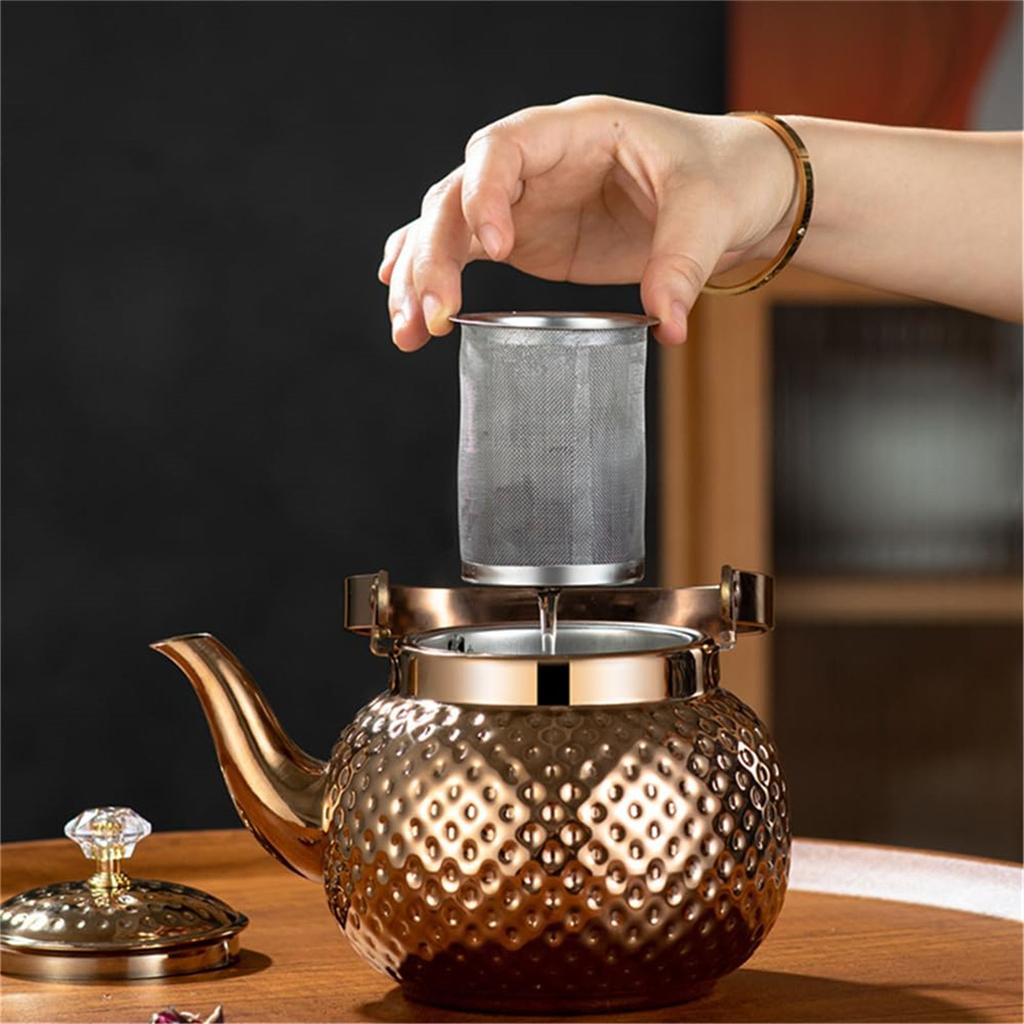 Круглые чайники Заварники из нержавеющей стали с ситечком Чайники для кипячения воды Короткие носики Чайники для кофе пуровер