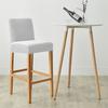 Cover For Bar Stool, Velvet, Light Gray