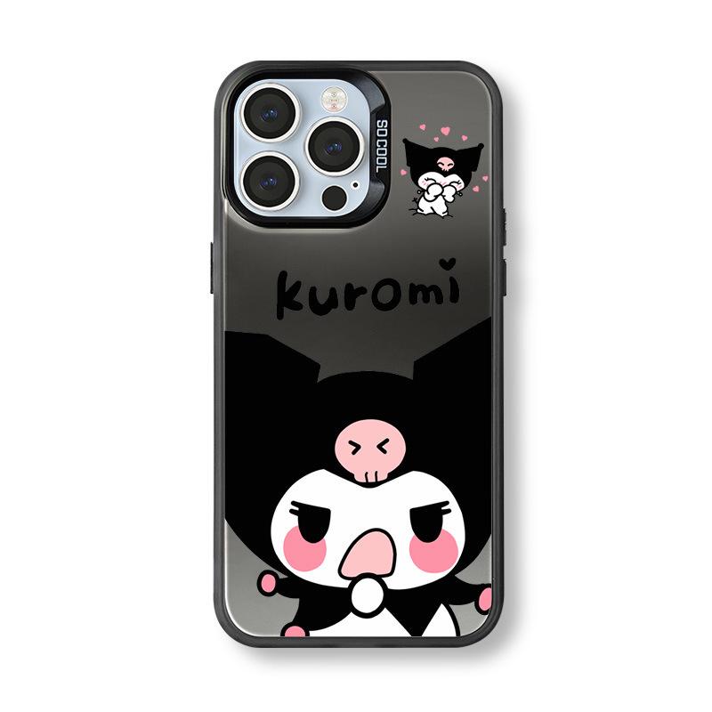 Серебряный чехол для телефона Kuromi для Apple iPhone 12 Pro Max, 13, 14, 15, 16, 17