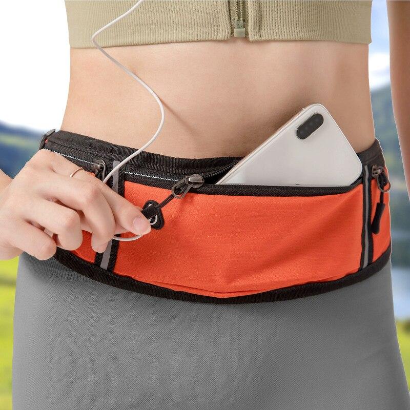 Дышащая поясная сумка для бега, спортивная поясная сумка, чехол для мобильного телефона, мужская и женская скрытая сумка, поясная сумка для тренажерного зала