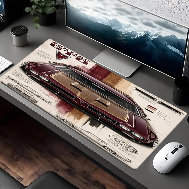 Pontiac Theme Mouse Pad, Non Slip Rubber Base, Multifunctional Office & Home Decor, Perfect for Workspace Personalization.