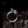Mens Gothic Style Adjustable Copper Ring With Ram Head Design Vintage Punk Rock Jewelry Unisex Wear