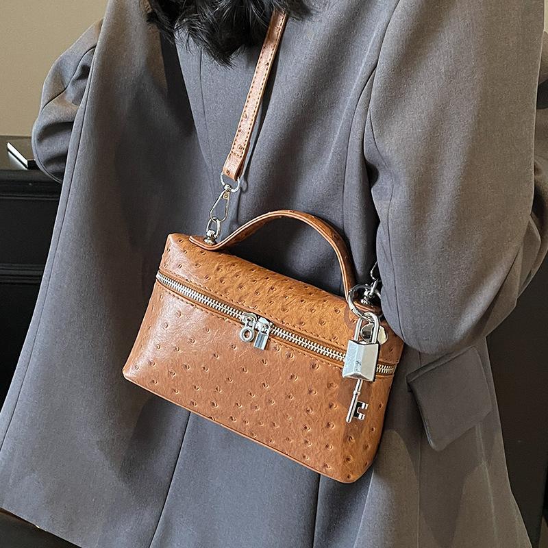 Трендовые новые продукты персонализированный узор страуса портативная маленькая квадратная сумка женская мода для поездок на работу универсальная сумка-мессенджер высокого класса