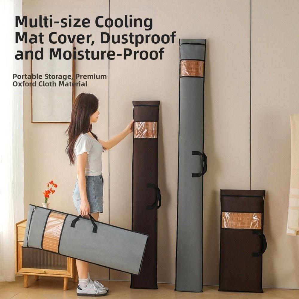 Portable Mat Storage Bag Clear Window Dust-proof Mat Folding Dust Cover Thickened Double Zipper Foldable Storage Container