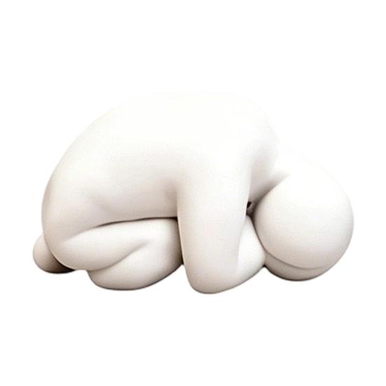 Минималистичное украшение для мужчины 1/8 шт., 3D-печатная фигурка игрового персонажа, Сидящая, Стоящая, Лежащая фигурка, Модель, Абстрактная белая статуэтка, Коллекционный подарок для