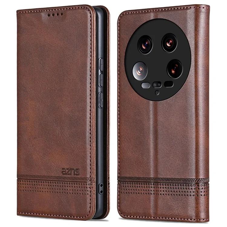 Для Xiaomi 14 Ultra кожаный чехол с текстурой из воловьей кожи, чехол-кошелек для телефона