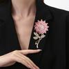 Брошь «Подсолнух» с инкрустацией бриллиантами Универсальная Трехмерная Изысканная Застежка-булавка из сплава «Подсолнух» Аксессуар для рюкзака Шарфа Брошь
