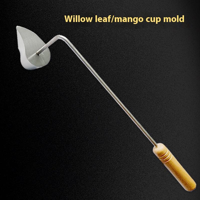 Malaysian Traditional Pie Tee Maker Top Hat Creative With Wood Handle Bakeware Gadgets Reusable Pai Tee Mould Fried Snack Tool