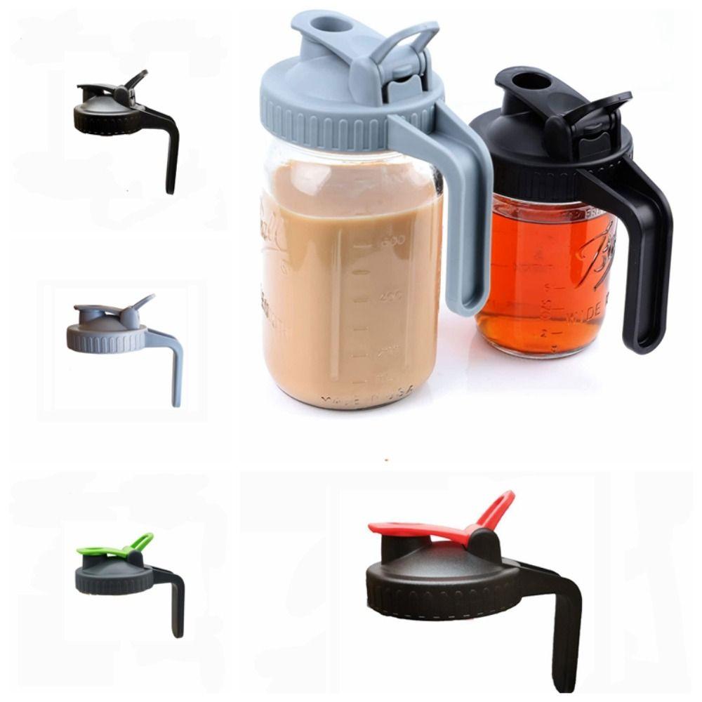 Flip Cap Wide Mouth Mason Jar Lids Plastic Jar Lids With Handle   Wide Mouth Mason Jar