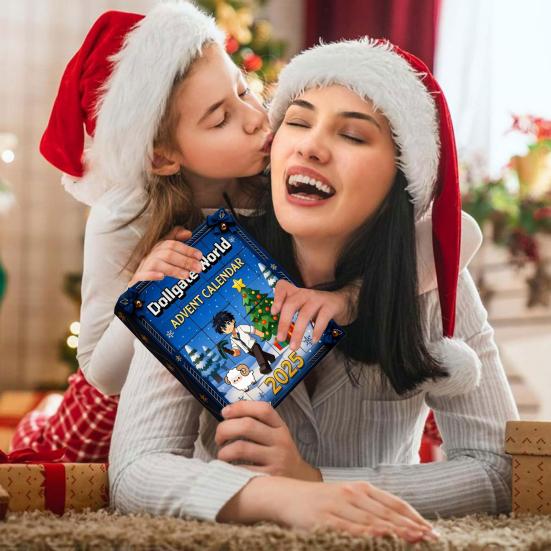 2025 Christmas Countdown Calendar 24 Days Advent Calendar Doll's Door World Acrylic Ornament Fun Holiday Decor for Tree Kids' Room