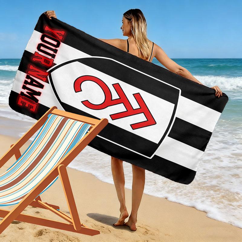 Custom Fulham Print Beach Towel, Large Soft Quick Dry Towel for Beach Camping Swimming
