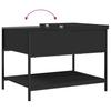Coffee Table Black 70x50x50 cm Engineered Wood and Metal