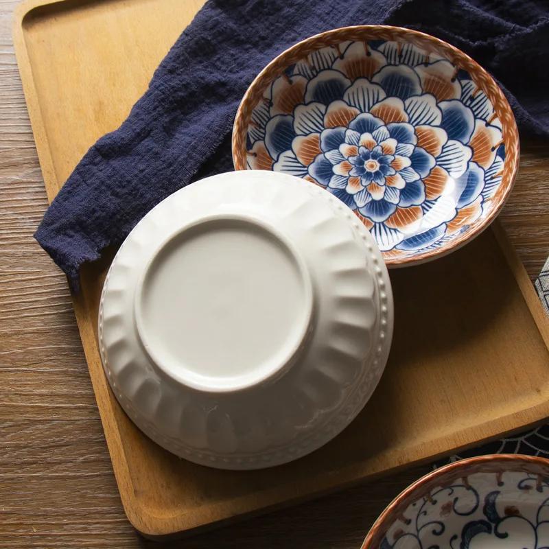 6-дюймовая керамическая тарелка для десерта, закусок, японские блюда для суши, столовая посуда, одноразовые кухонные принадлежности, украшение стола и аксессуары