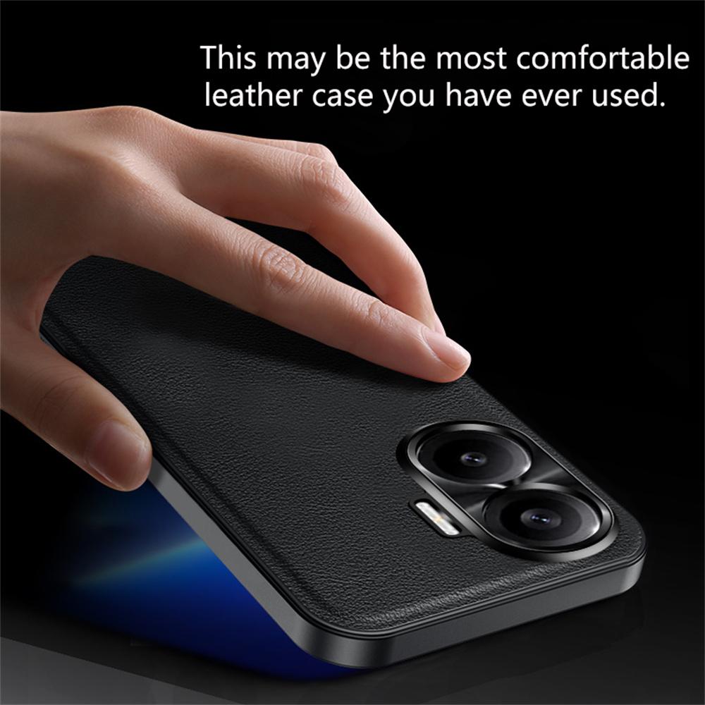 For Xiaomi Redmi Turbo 4 Pro 5G Case PU+TPU+PC Phone Back Cover with Metal Lens Frame