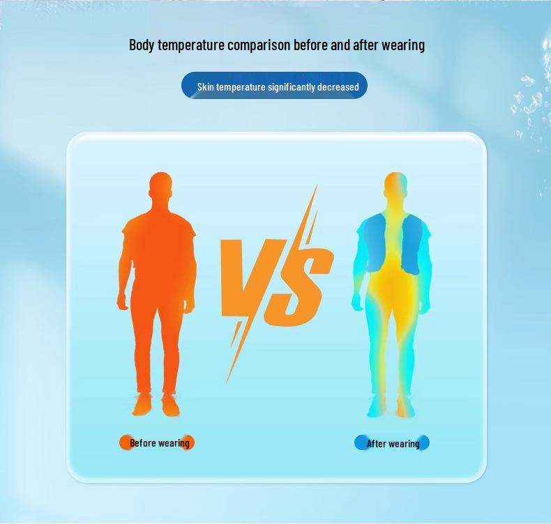 Унисекс летний охлаждающий жилет с циркуляцией ледяной воды