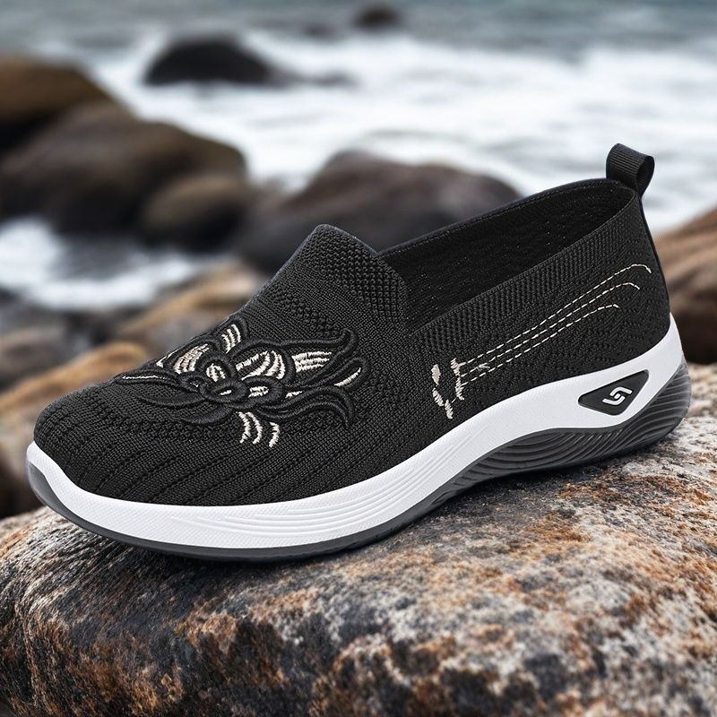 Летняя новая женская обувь из ткани, дышащая, удобная, плоская, модная и универсальная обувь