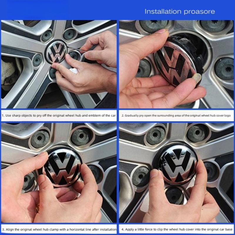 Для VOLKSWAGEN VW 56-76 мм Наклейка-колпачок ступицы колеса автомобиля Аксессуары Для Volkswagen R-line R GTI Polo Golf Touareg Passat Mago