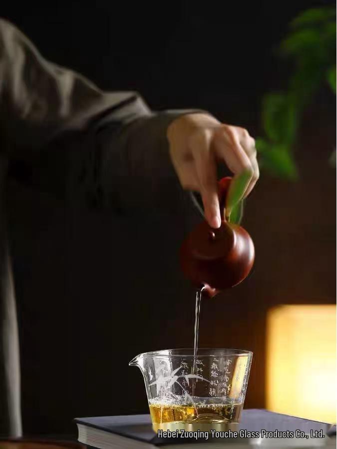 Чайный диспенсер из высокоборосиликатного термостойкого стекла, Большая емкость, Чаша справедливости «Золотая цикада»