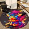 Pikachu Office Round Area Rug, Under Office Chairs Bedroom Living Room Home Decor  a1022227