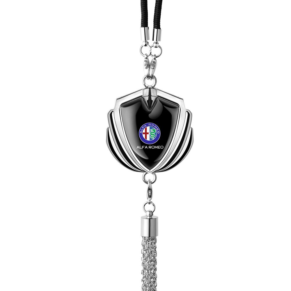 YYCE3 1pc New Car Rear View Mirror Pendant Ornament Business Gifts Auto Accessories Decoration For Alfa Romeo Sportiva Giulia 159 156