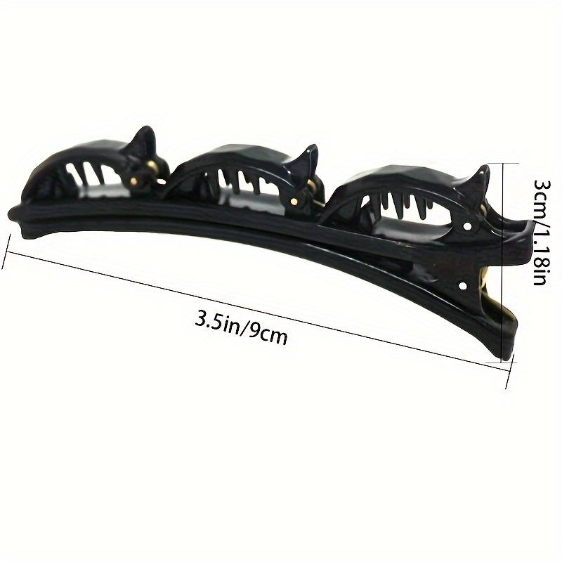 Elegant Plastic Hair Clips, Double Clip Twist Side Clamp, Solid Color Hairpin Set for Styling and Holding Hair in Place