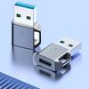 Адаптер USB 3.1 на Type C, корпус из алюминиевого сплава, USB-штекер на Type C-гнездо, поддержка передачи данных 10 Гбит/с и быстрой зарядки