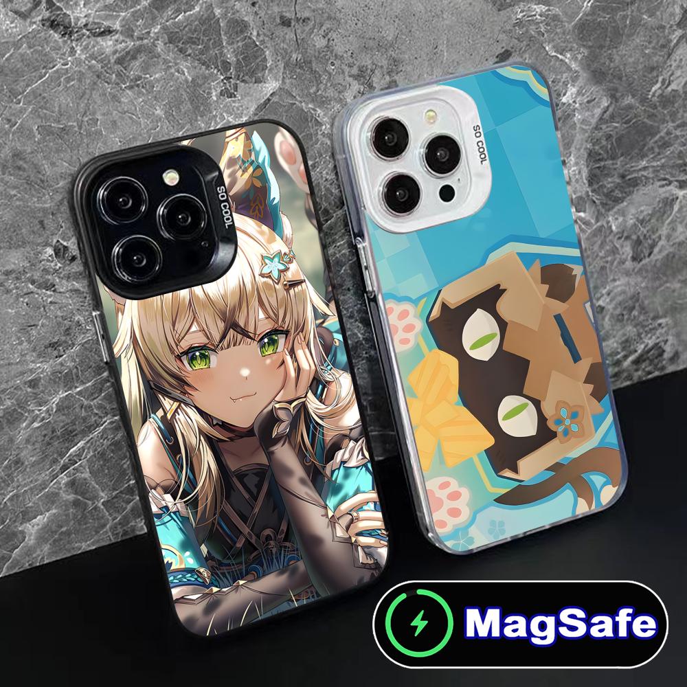 Game GI Kirara Mobile Phone Case for iPhone 17 16 15 14 13 12 11 Air Pro Max Plus MagSafe Translucent Colorful Cover Pretty