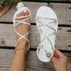 Fashion Women Sandals Elegant Flat Sandals Summer Fashion Shoes Woman 2025 New Female Footwear De Mujer Beach Shoes Women Sandalias