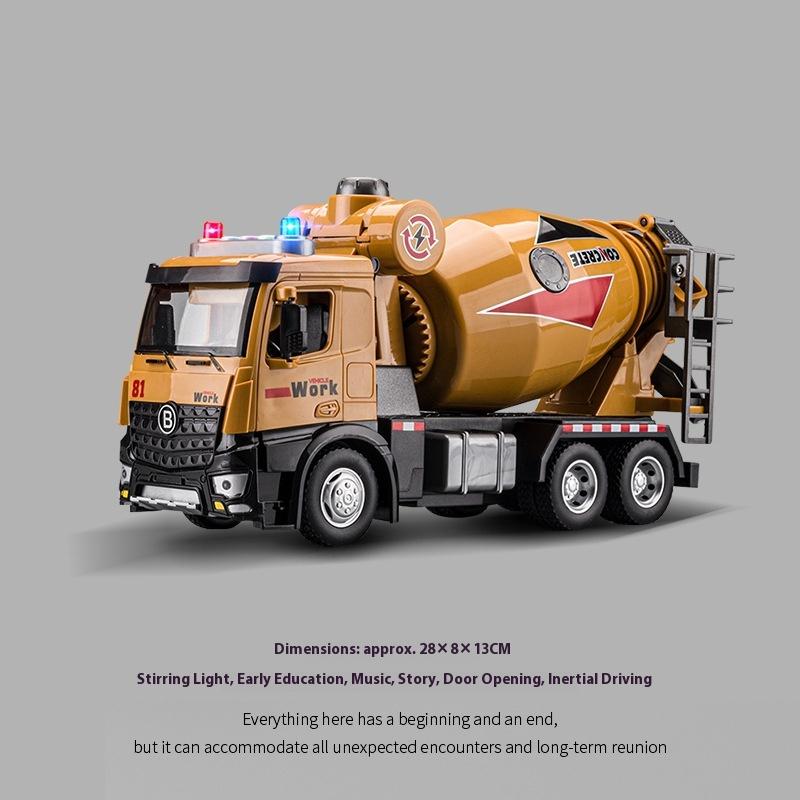 Alloy Truck Toys Children's Semi-Trailer Transporter Construction Vehicle Flat Trailer Model Car