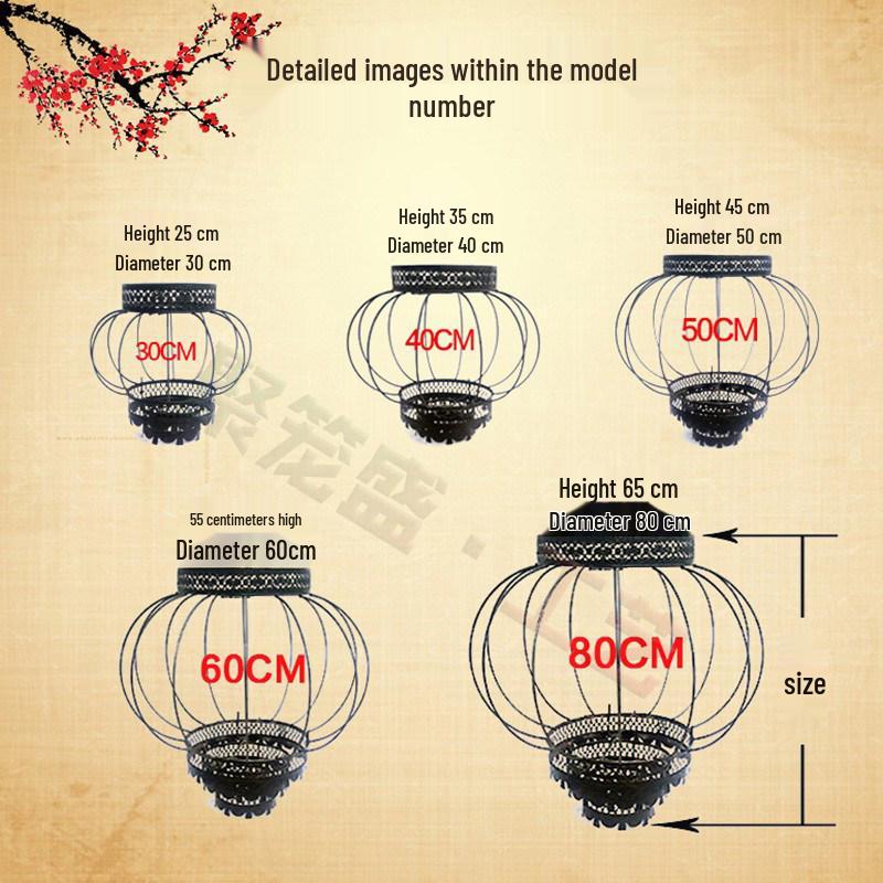 Buddha Character Door Pendant Light - Temple & Buddha Hall Zen Style, Red Lantern for Spring Festival Roof Decoration