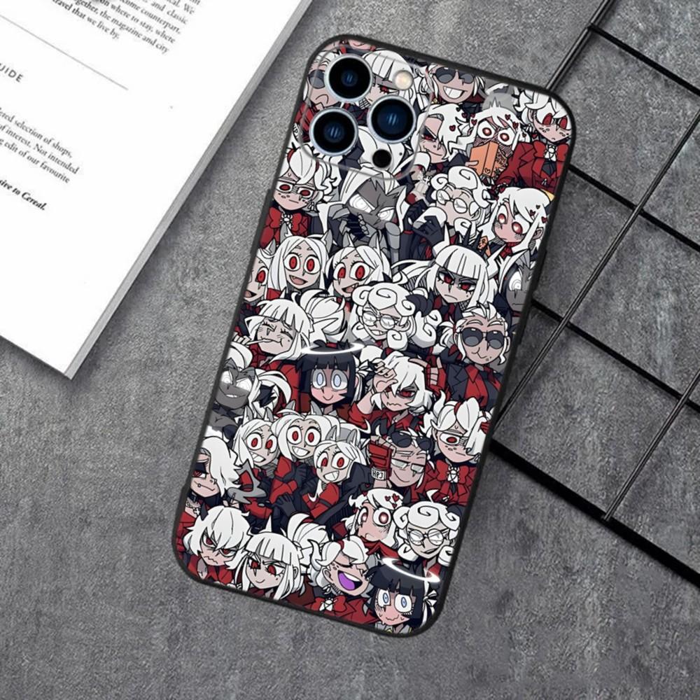 Game Girl H-Helltaker Phone Case For Apple iPhone 15,14,13,12,11,XS,XR,X,8,7,Pro,Max,Plus,mini Silicone Black Cover