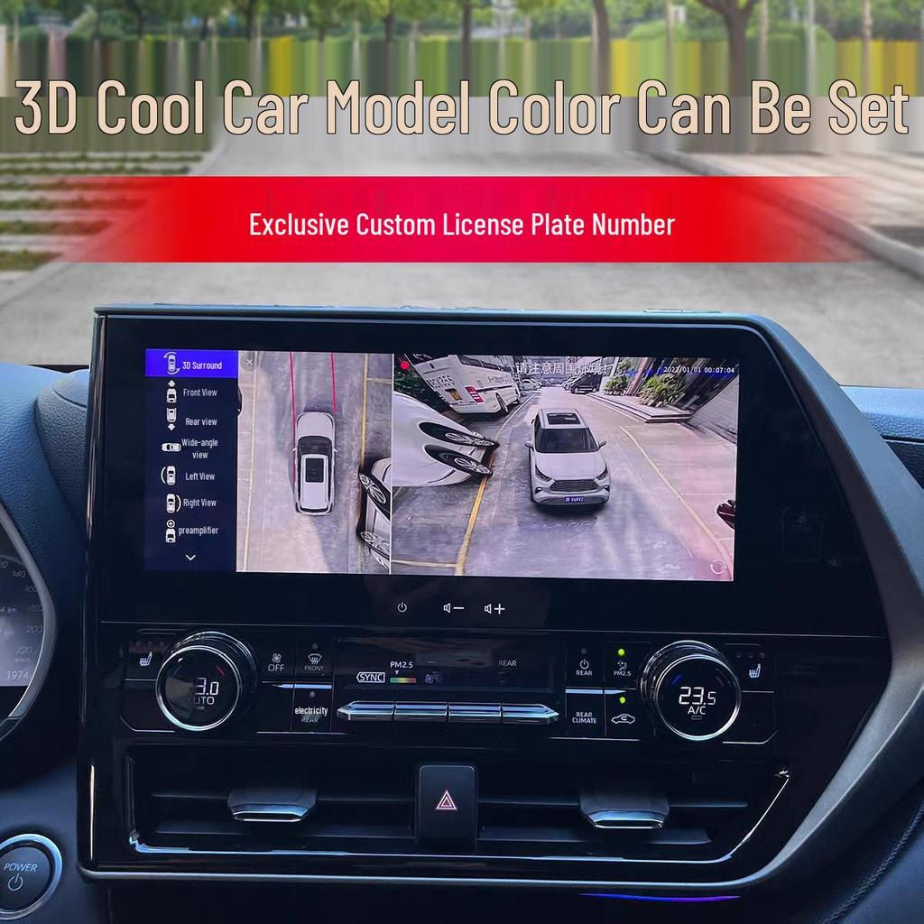 Ultra HD 3D Panoramic Camera for Toyota Highlander Crown Lu Fang