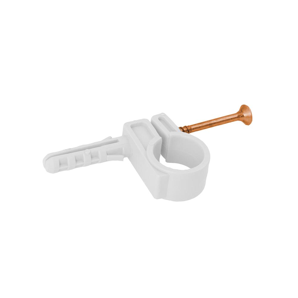 Iclm Plastic Holder White For PP Pipes 40mm - 4 Pcs
