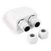 1pc White ABS Car Camper RV Top Roof Double Cable Entry Gland For 6-12mm Cable