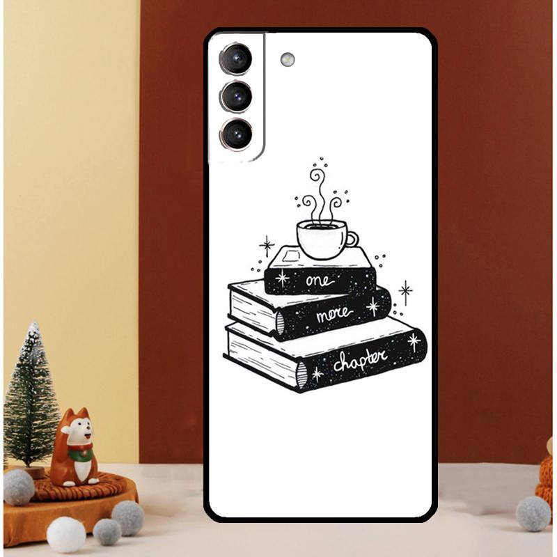 Чехол «Книги и Кофе» для Samsung Galaxy S23 S24 Ultra S8 S9 S10 S22 Plus Note 10 20 Ultra S20 S21 FE