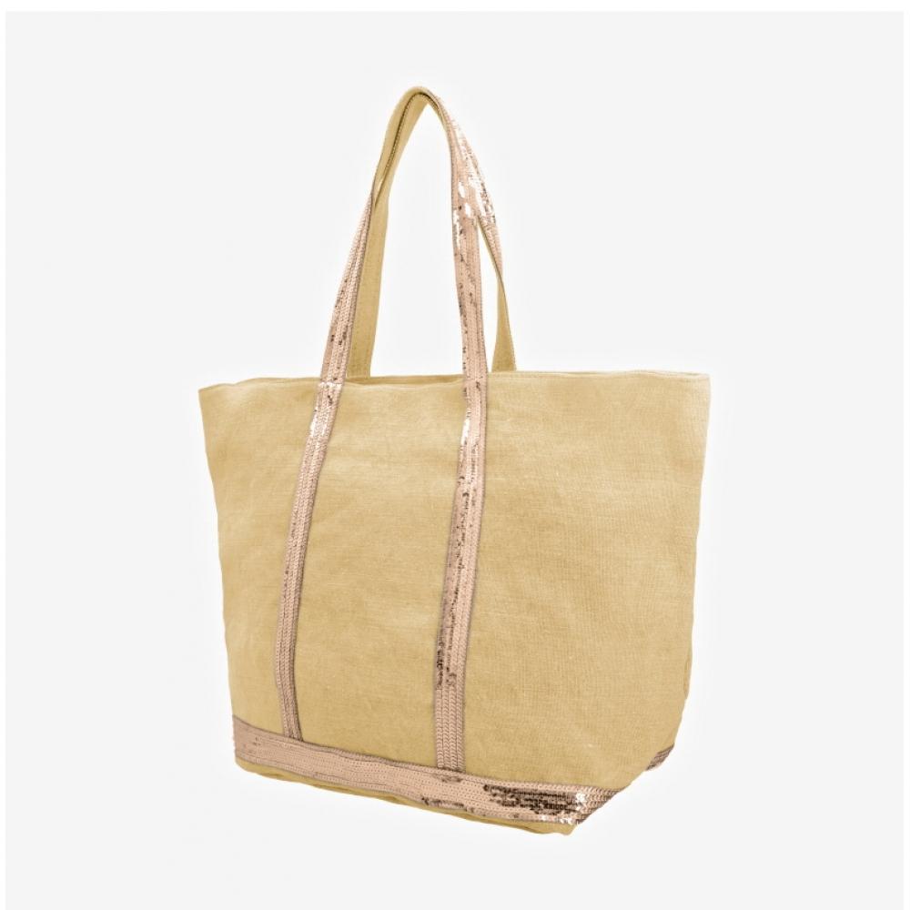 Vanessabruno Cabas Sequin Linen Tote Bag Large L V40409 248