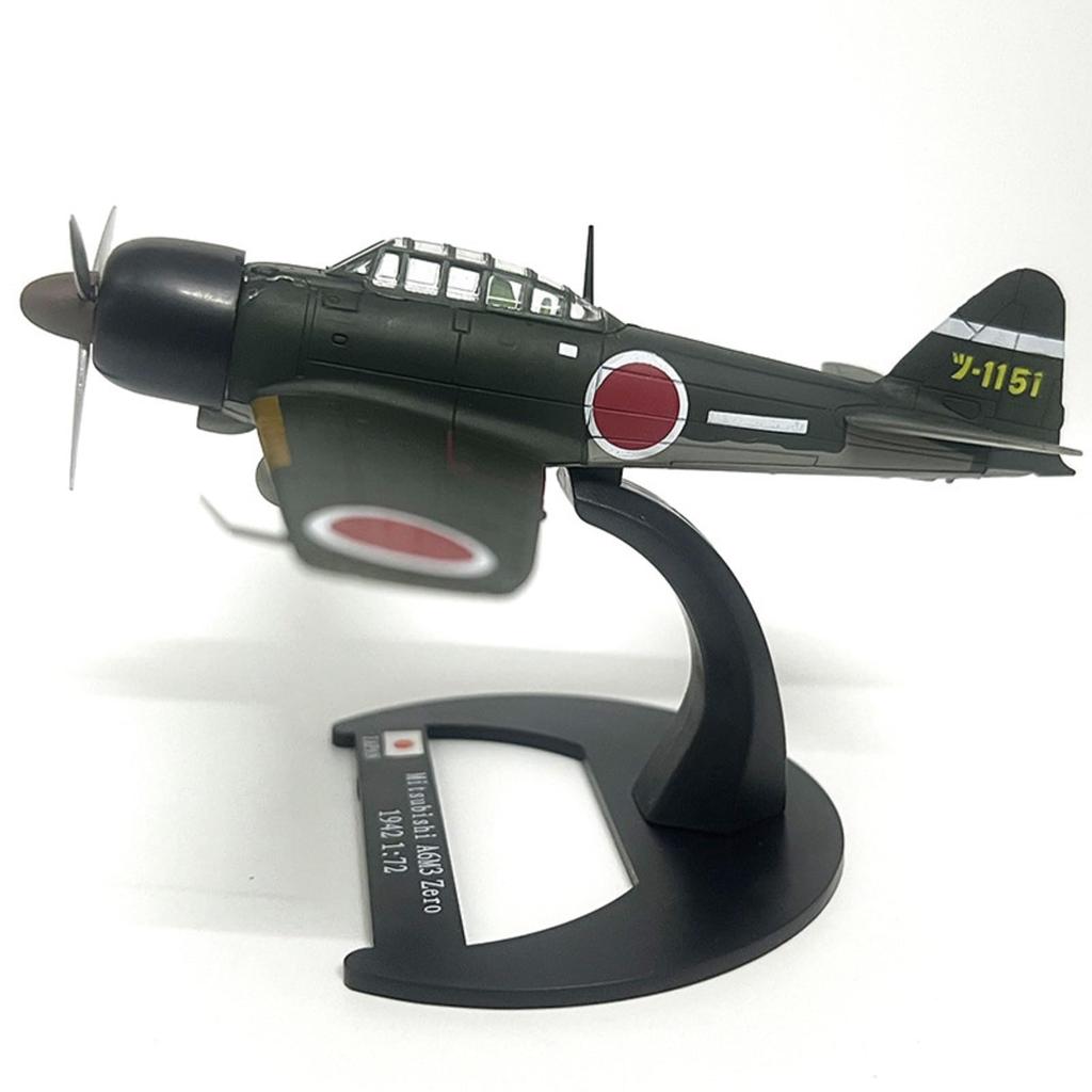 Масштабная модель военного самолета Второй мировой войны 1942 года, коллекция моделей японского палубного истребителя A6M3 Type 0 с демонстрационной подставкой 1/72