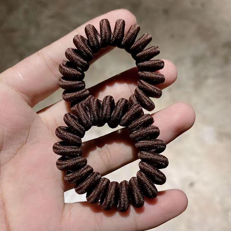 Корейская резинка для волос: Бесшовная тканевая пружинная веревка для девочек