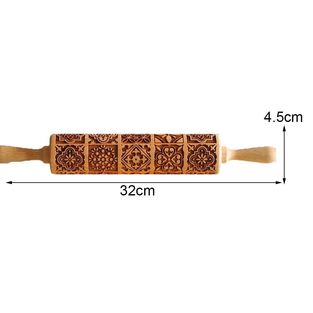 Engraving Rolling Pin, Rolling Pin for Dough with a Pattern