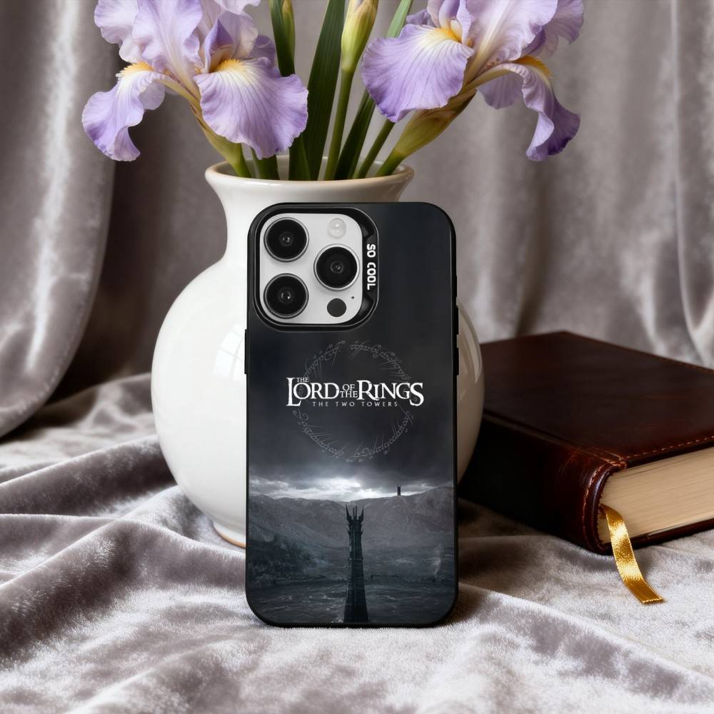 Чехол для телефона 'Властелин колец' (Movie T-The L-Lord-D R-Rings) для iPhone 17, 16, 15, 14, 13, 12, 11 Plus, Pro Max Черный Конфетный серебристый чехол для телефона