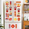 6Pcs 2025 Chinese New Year Dragon Fridge Magnets Spring Festive Decor Indoor Outdoor Chinese New Year Sticker Window Wall Decor