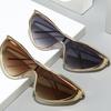 Luxury Brand Y2K Eyewear Cat Eye Personality Sunglasses with Metal Gold/Silver Frame UV400 Lenses for Women Men
