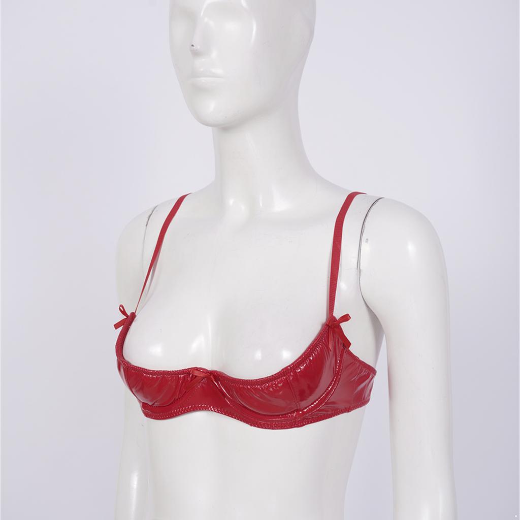 Женский глянцевый кожаный бюстгальтер с открытой чашкой груди, топы, бюстгальтеры пуш-ап, бюстье, корсет, бюстгальтер, нижнее белье, женское нижнее белье