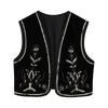 European and American Women's Sequin Embroidered Velvet Cardigan Vest