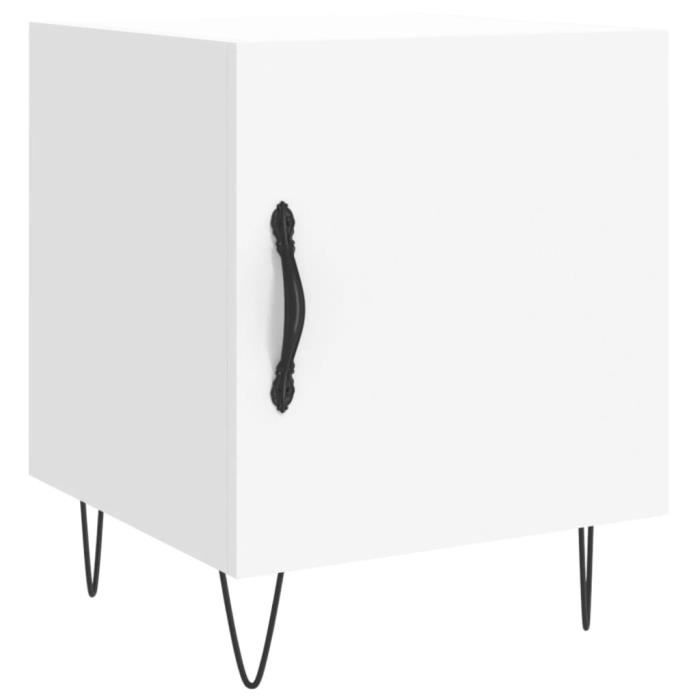 VidaXL Bedside Table White 40x40x50 Cm Engineered Wood 827548