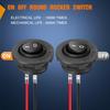 5PCS Round Rocker Switch ON OFF SPST Switch Holder 20mm 12V DC 2 Pin Pre-Wired Waterproof Toggle Switch Shell for Car Automotive