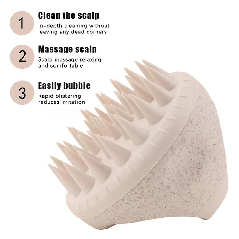 Массажер для кожи головы Шампунь Щетка для мытья волос Щетка для кожи головы Мягкий силиконовый массажер для кожи головы Расческа для волос Для удаления перхоти Щетка для шампуня