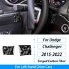 For Dodge Challenger 2015-2022 Forged Carbon Fiber Center Armrest Box Switch Panel Trim Cover Car Interior Accessories Sticker